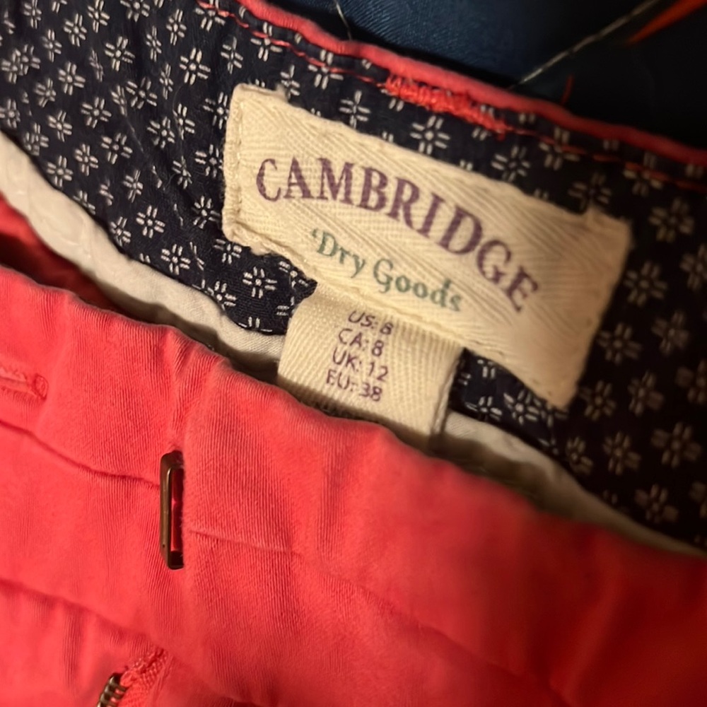 Cambridge Pink Coral Chino short shorts